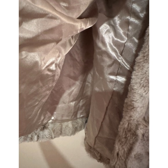 Katie Todd Cream Animal Print Faux Fur‎ Coat Size Small - Picture 5 of 8